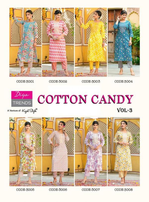 Diya Trends Cotton Candy Vol 3 Kurti With Pant Collection
